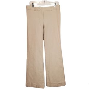 Theory Flare Pinstripe Cotton Cuff Slack Trouser Pants 8